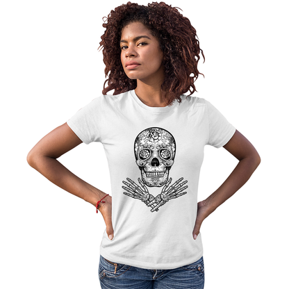 Women's Sugar Skull Hands Solar Tee