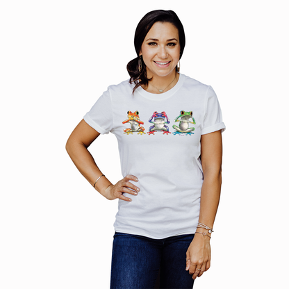 Adult Unisex No Evil Frogs Solar Tee