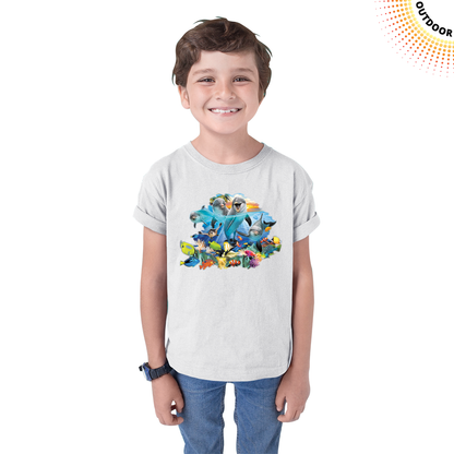 Kid's Playful Dolphins Solar Tee