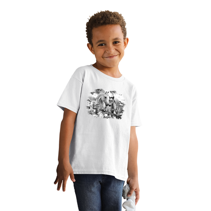 Kid's Hollyhock Horses Solar Tee