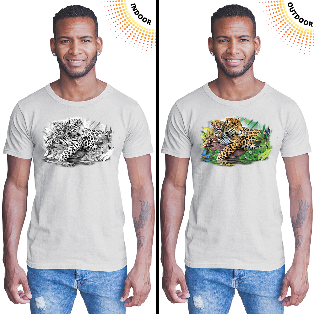 Adult Unisex Jaguar Mom & Cub Solar Tee