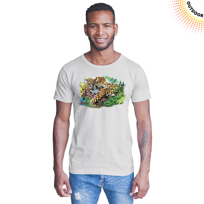 Adult Unisex Jaguar Mom & Cub Solar Tee