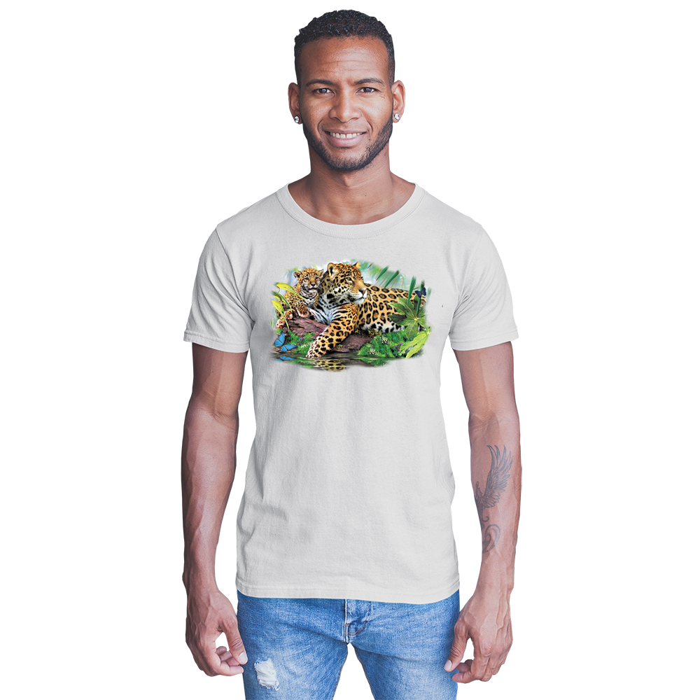 Adult Unisex Jaguar Mom & Cub Solar Tee