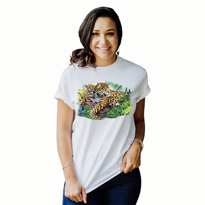 Adult Unisex Jaguar Mom & Cub Solar Tee