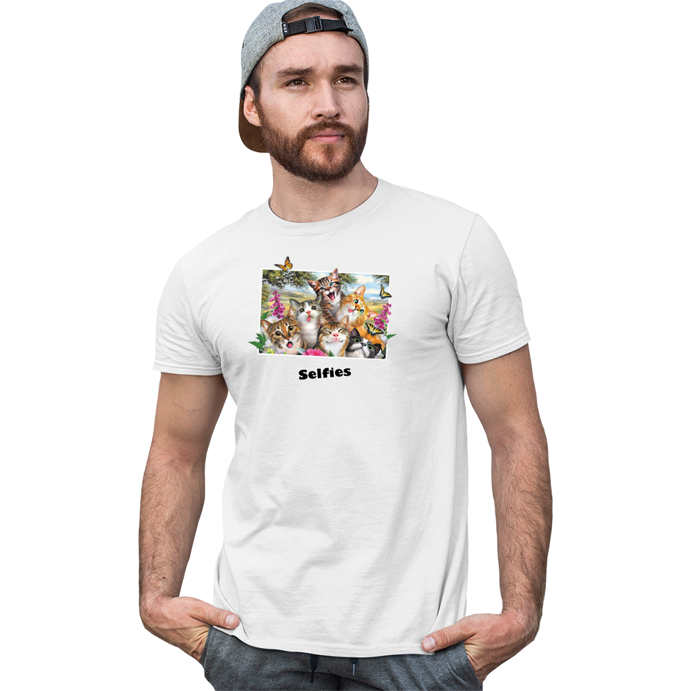 Adult Unisex Cat Selfie Solar Tee