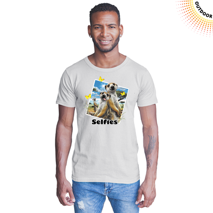 Adult Unisex Meerkats Selfie Solar Tee