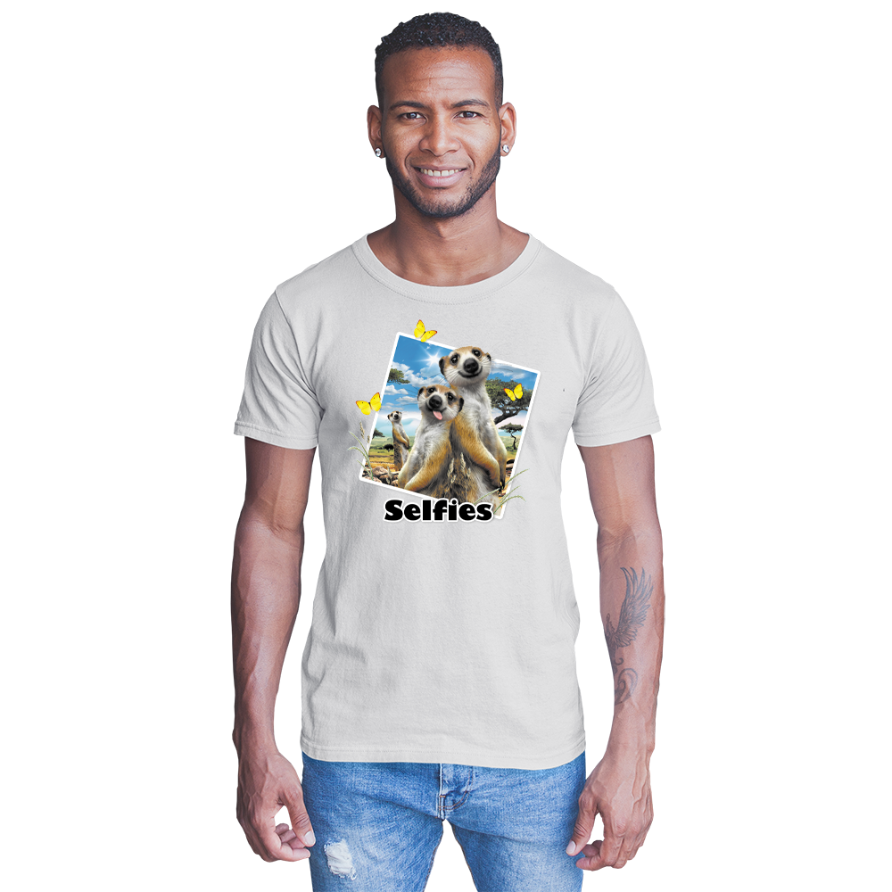 Adult Unisex Meerkats Selfie Solar Tee