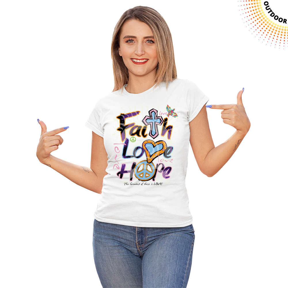 Women's Faith Love Hope Solar Tee