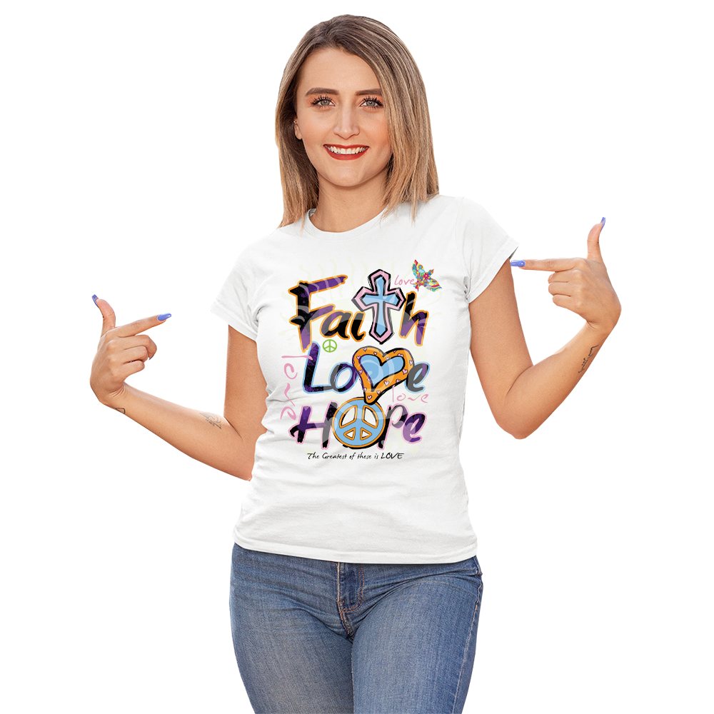 Women's Faith Love Hope Solar Tee