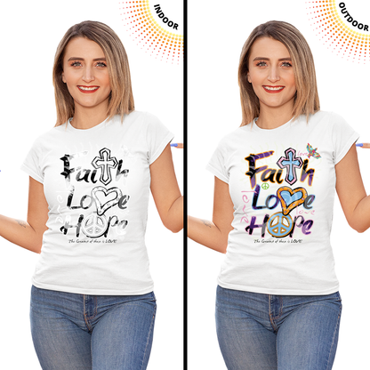 Women's Faith Love Hope Solar Tee