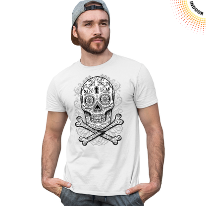 Adult Unisex Floral Skull Solar Tee