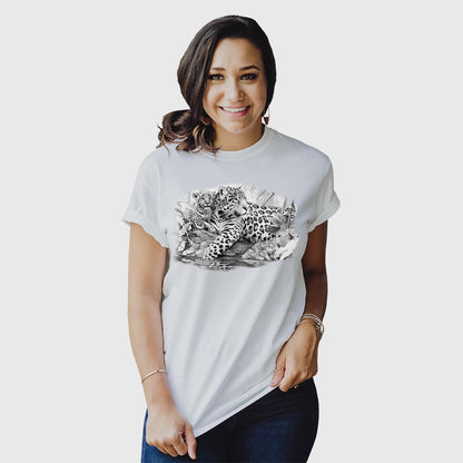 Adult Unisex Jaguar Mom & Cub Solar Tee